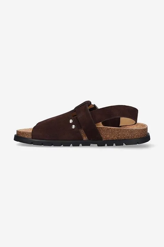 A.P.C. suede sandals Sandales Noe women's brown color