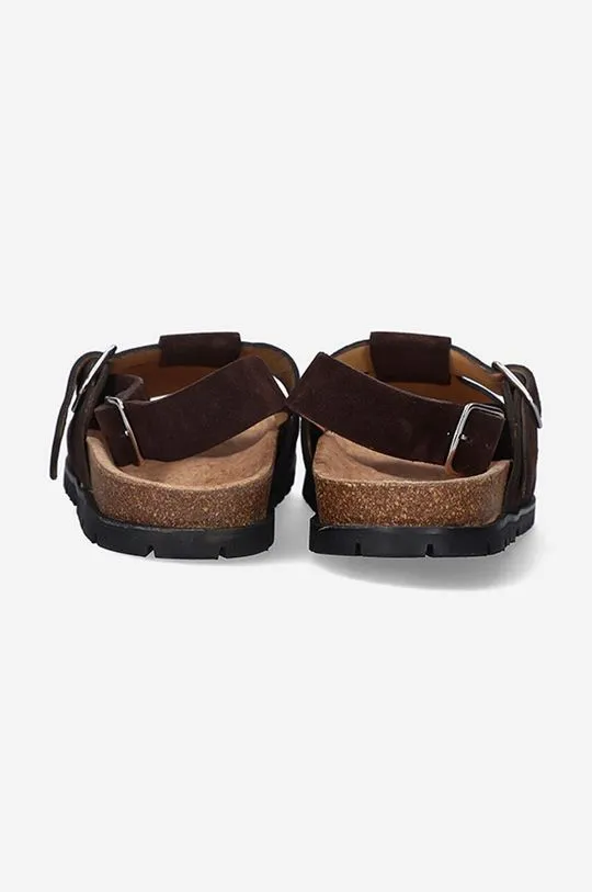 A.P.C. suede sandals Sandales Noe women's brown color