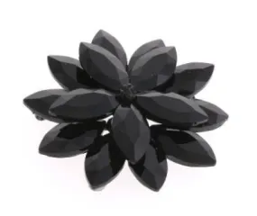 Black Crystal Magnetic Brooch