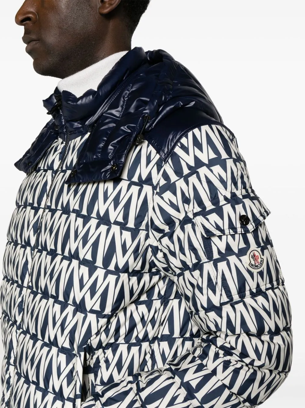 Dark Blue Men's Jacket for SS24 by Moncler