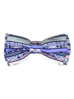 Emilio Pucci Silk Bow Tie Lilac Pink Gray Design SALE