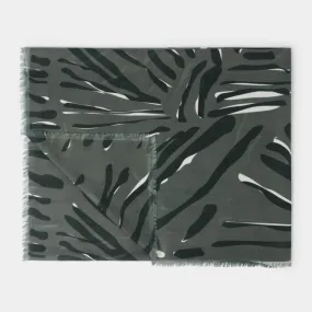 Katie Loxton Charcoal Zebra Printed Scarf