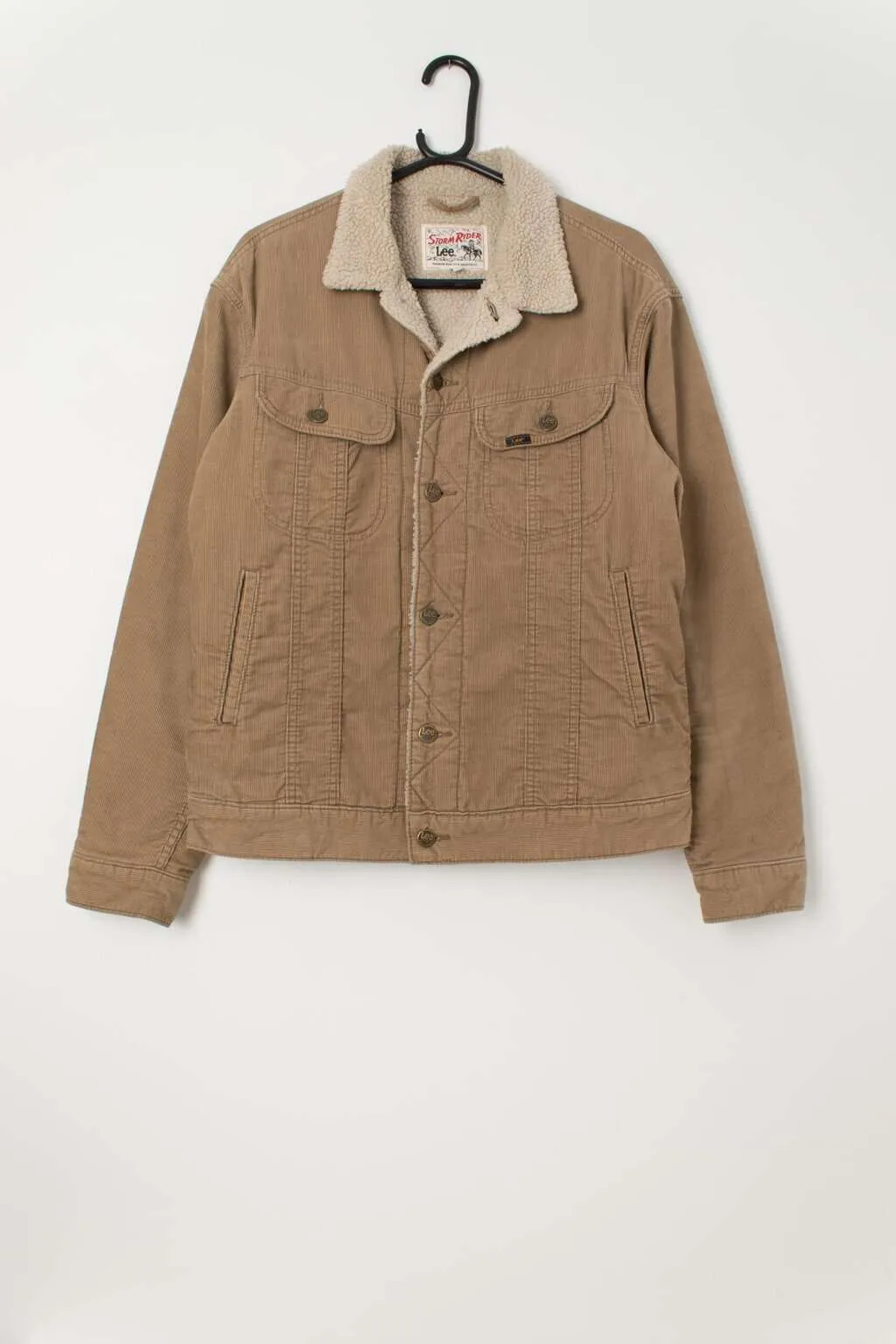 Men’s Lee Storm Rider cord jacket in pale brown – Small / Medium