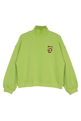 Oversize Turtleneck Sweatshirt Lime