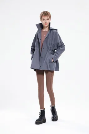 Oversized Waterproof Hooded Windbreaker Coat