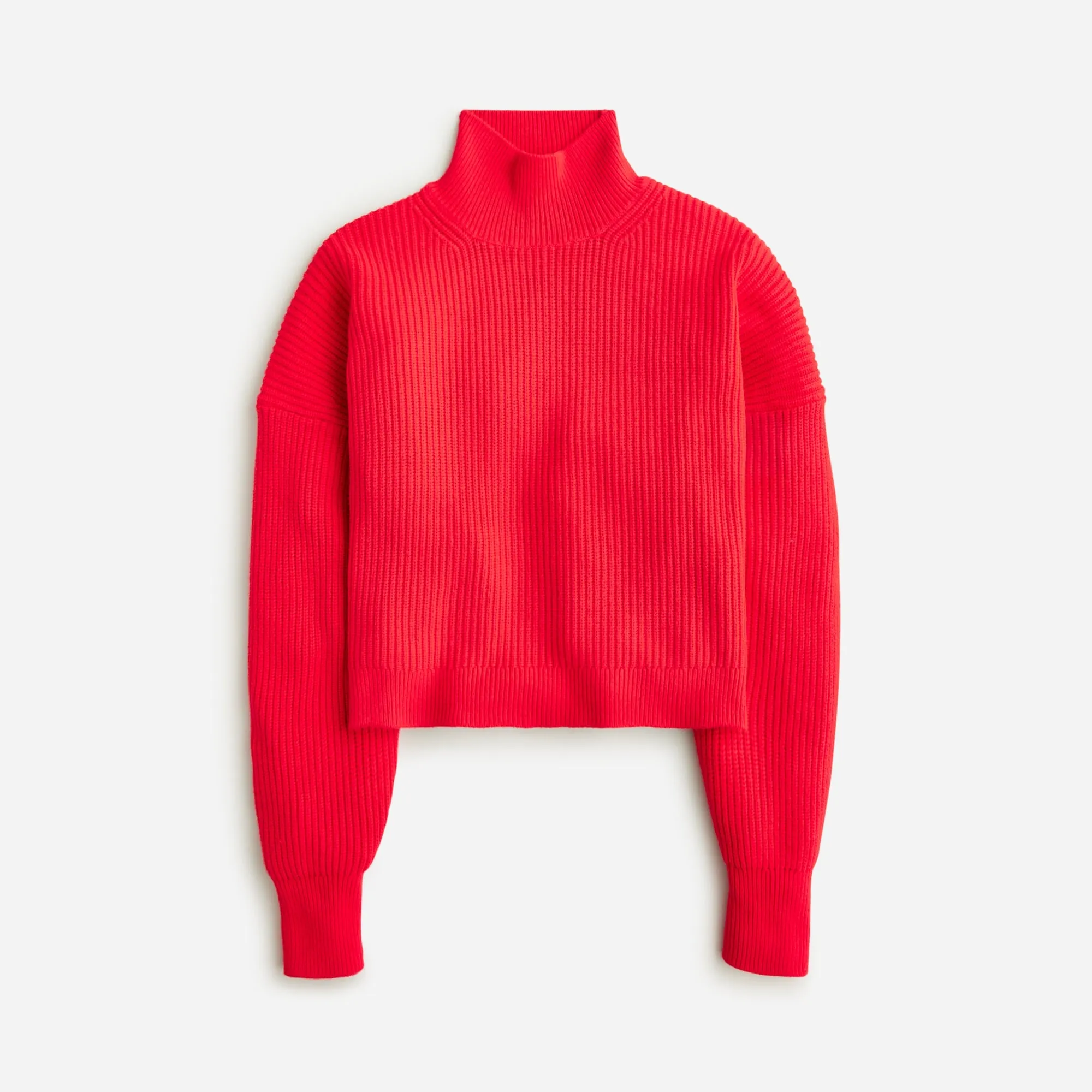 Ribbed turtleneck sweater in stretch yarn