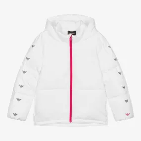 Teen Girls White Puffer Coat