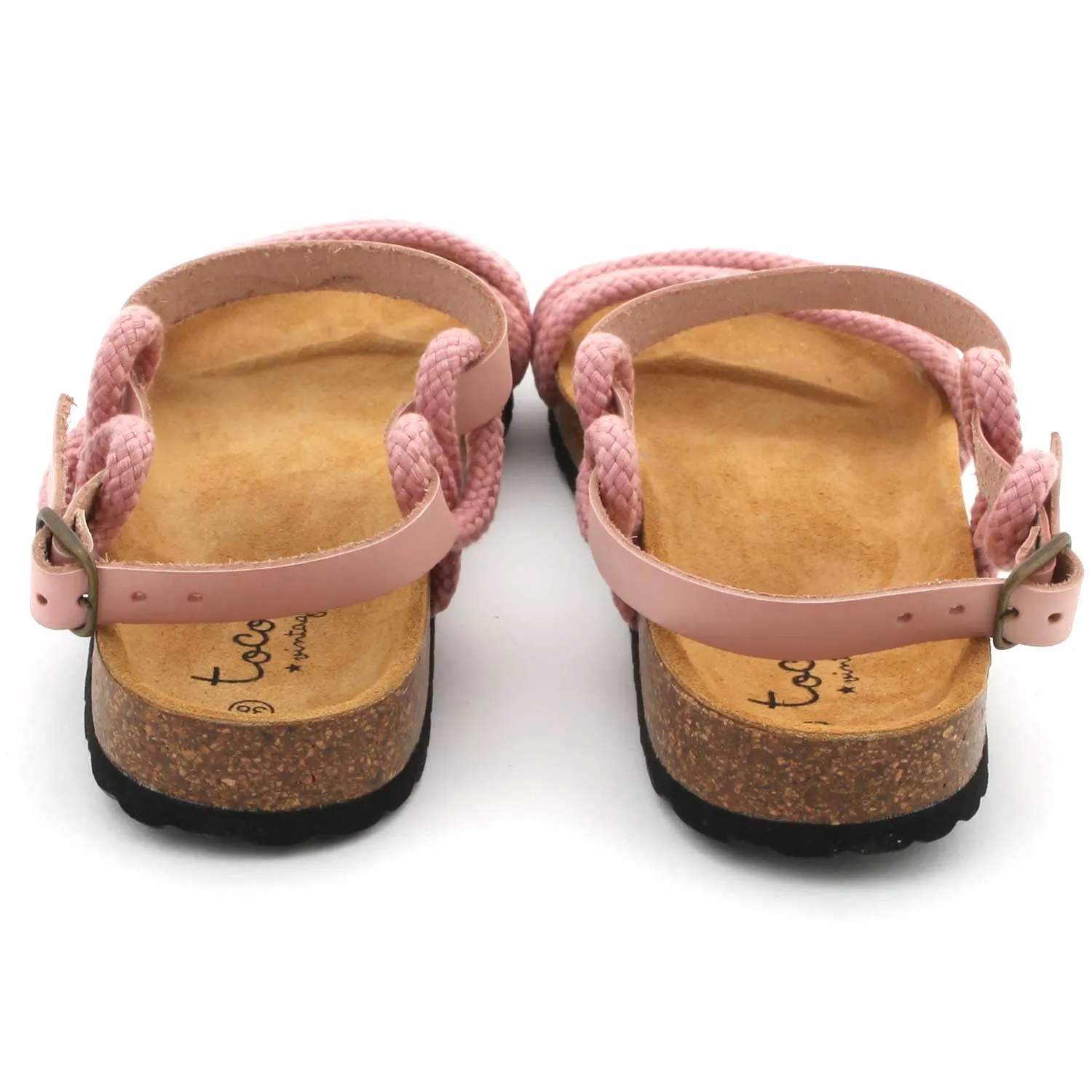 Tocotò Vintage Pink Rope Sandals For Girls And Teen