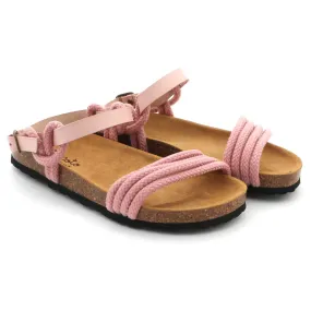 Tocotò Vintage Pink Rope Sandals For Girls And Teen